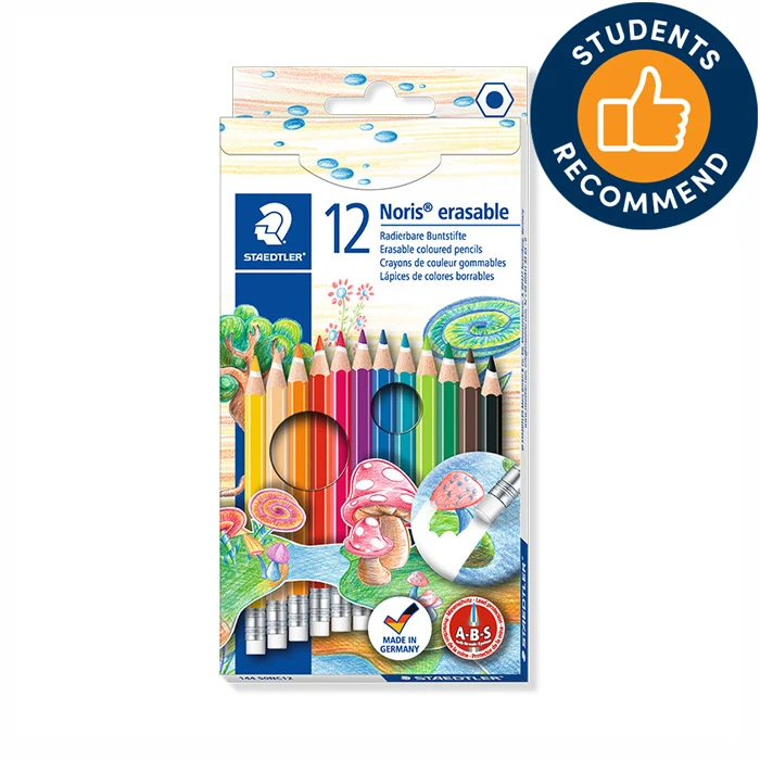 Värvipliiatsid, Staedtler Noris, kustutatavad, 12tk.