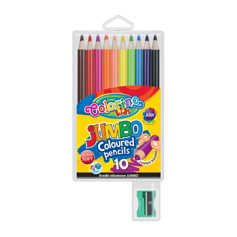 Värvipliiatsid Colorino Kids Jumbo, 10 värvi