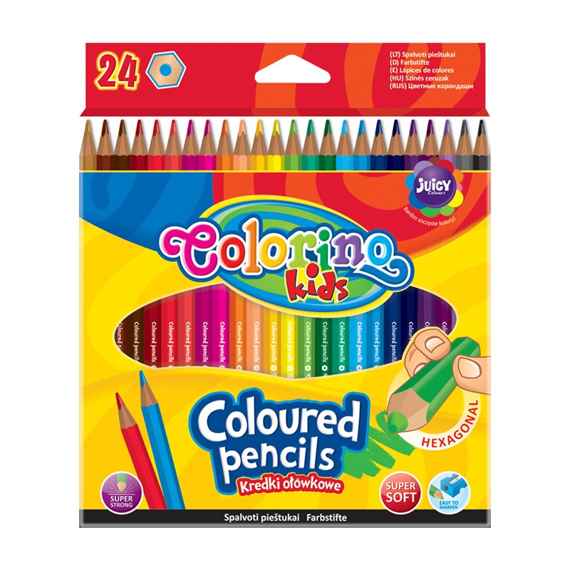 Värvipliiatsid ColorinoKids, 24 värvi