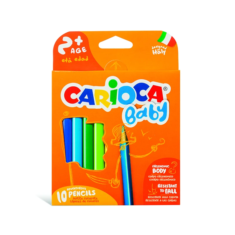 Värvipliiatsid CARIOCA Baby 2+, 10 tk