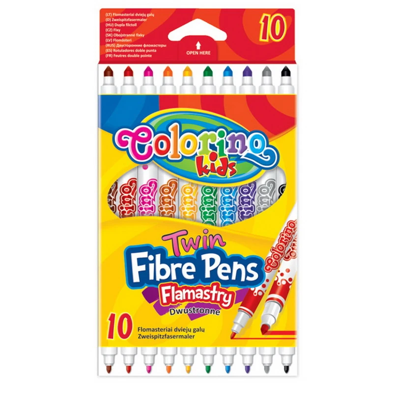Viltpliiatsid Colorino , 2 otsaga 10 värvi