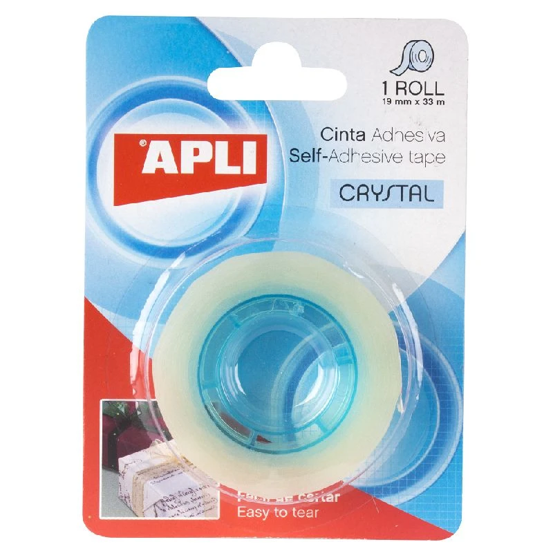 Teip Apli Crystal 19mmx33m, läbipaistev kirgas (kogus 2 tükki)