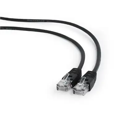Gembird PP12-1M/BK Black Patch cord cat. 5E molded strain relief 50u" | Gembird
