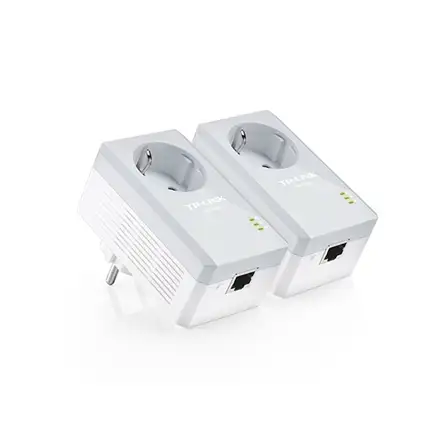 TP-LINK | Passthrough Powerline 600 Starter Kit | TL-PA4010P KIT | 10/100 Mbit/s | Ethernet LAN (RJ-45) ports 1 | Data transfer rate (max) 600 Mbit/s | Extra socket