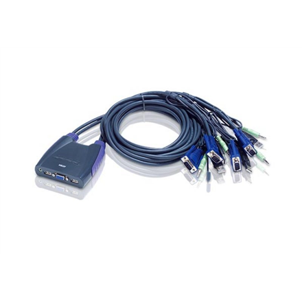 Aten 4-Port USB VGA/Audio Cable KVM Switch Aten 4-Port USB VGA/Audio Cable KVM Switch (0.9m, 1.2m)