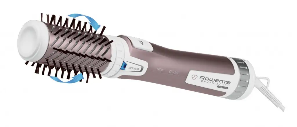 Rowenta | ACTIV PREMIUM CARE hair brush | CF9540 | Ceramic heating system | Ion conditioning | Barrel diameter 40 - 50 mm | Number of heating levels 2 | 1000 W | Styling comb | Metal cinnamon pink