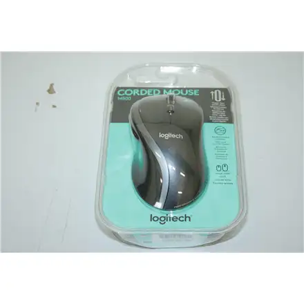 SALE OUT. LOGITECH M500 Laser Mouse, USB, Black Logitech Mouse M500 Precision laser mouse, DAMAGED PACKAGING, No, Wired, Black