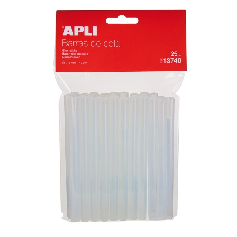 Liimipulgad liimipüstolile Apli 7,5mm, värvitu, 25 tk