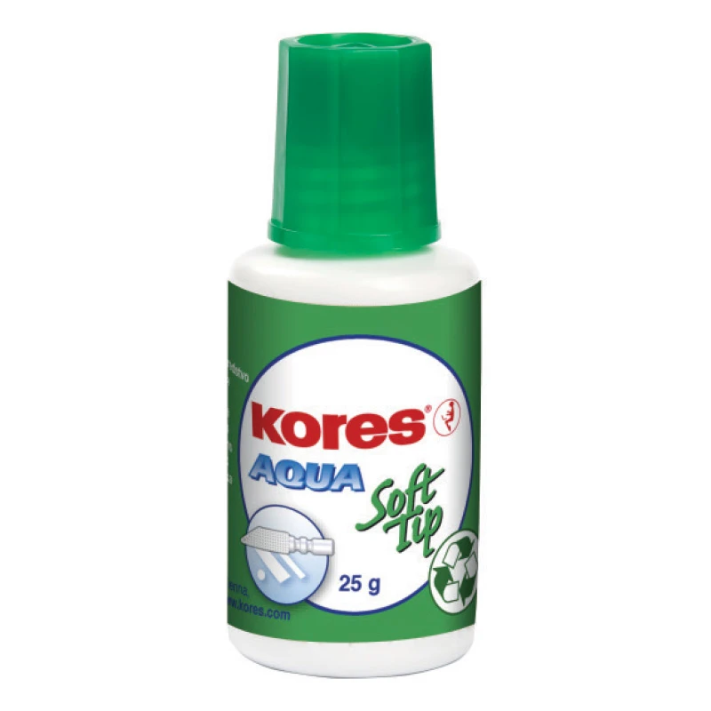 Korrektuurvärv KORES AQUA 20 ml, pehme otsaga