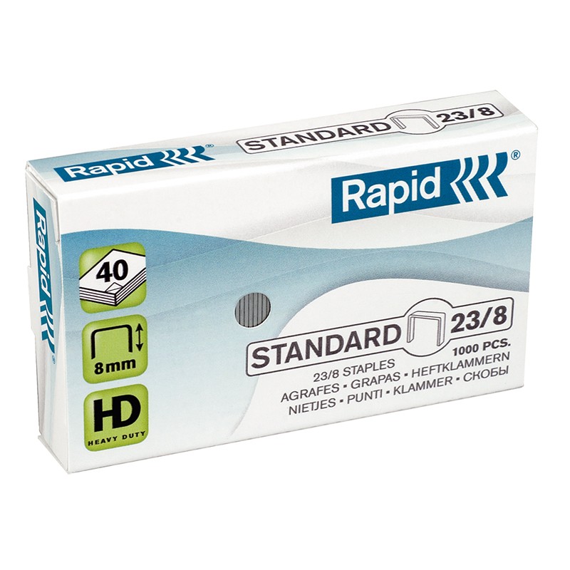 Klambrid Rapid Standard 23/8, 1000 tk (kogus 2 pakki)