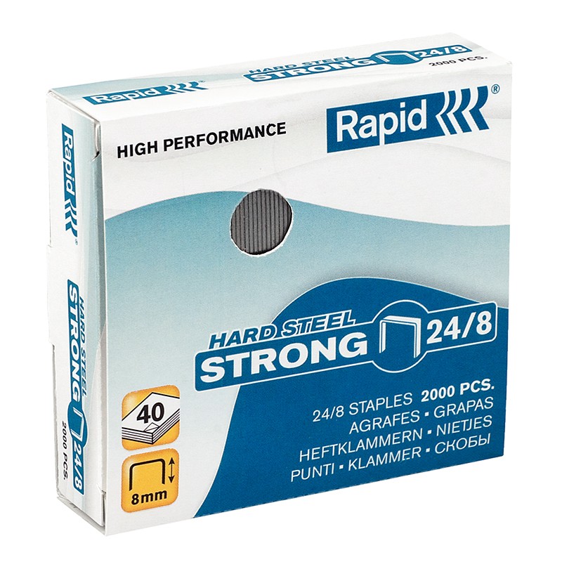 Klambrid Rapid Strong 24/8, vask, 2000tk (kogus 2 pakki)