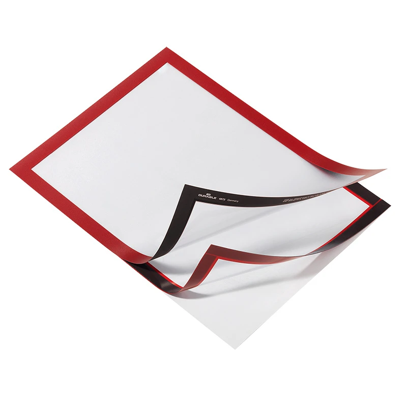 Iseliimuv infohoidja magnetkinnitusega DURABLE DURAFRAME A4, punane, 2 tk