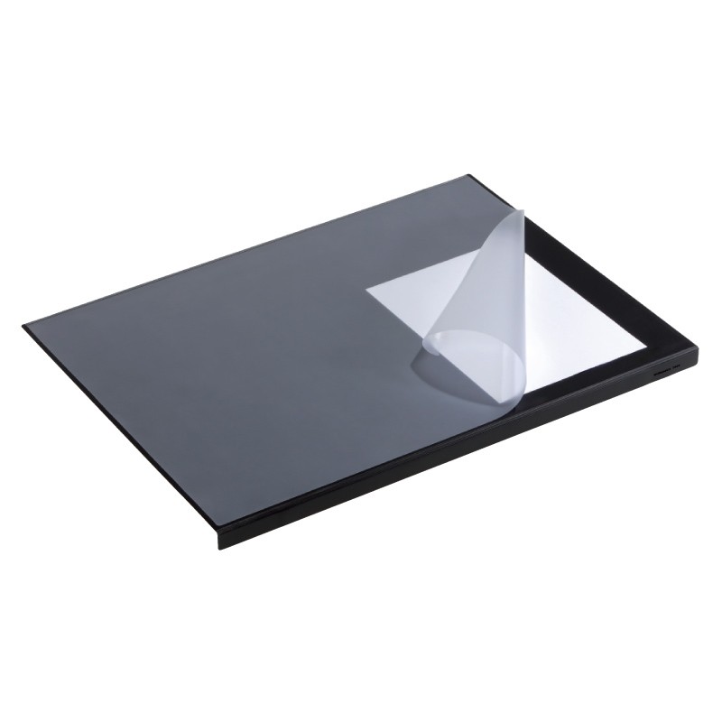 Lauamatt Durable 65x50cm läbipaistva kilega, servaga, must