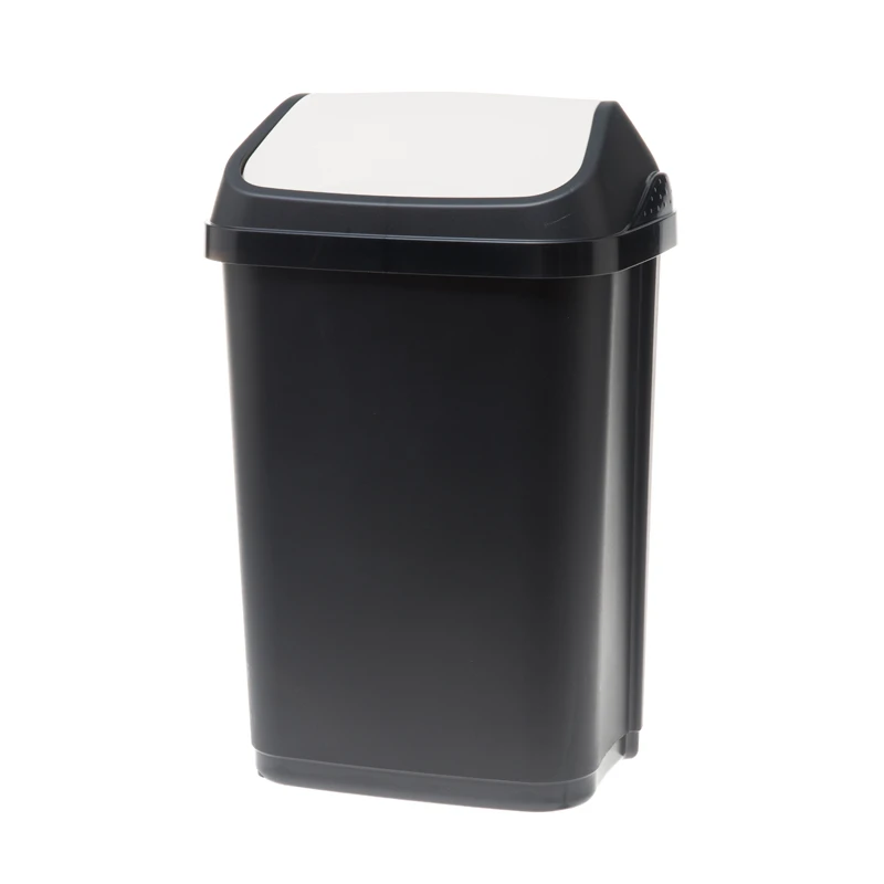 Prügikast liikuva kaanega 25 l, must