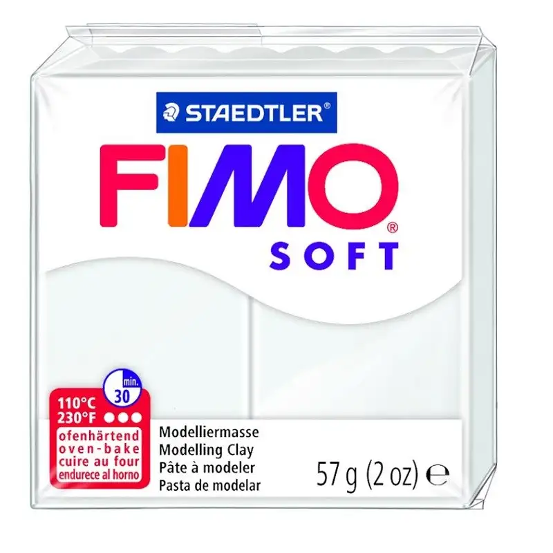Voolimismass FIMO SOFT 57g, valge (kogus 2 tükki)