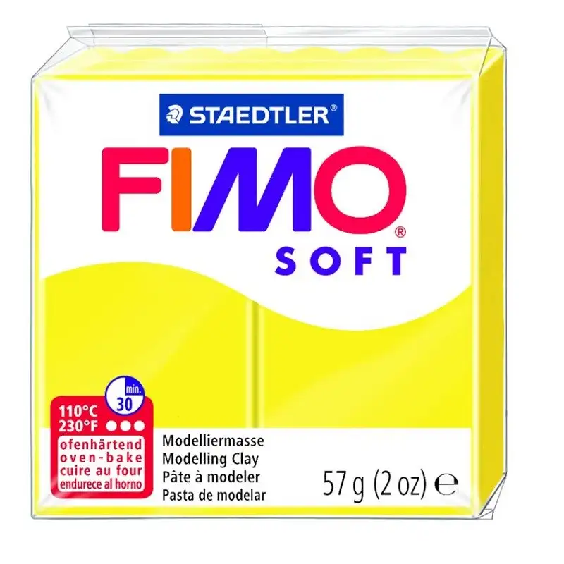 Voolimismass FIMO SOFT 57g, sidrunikollane (kogus 2 tükki)