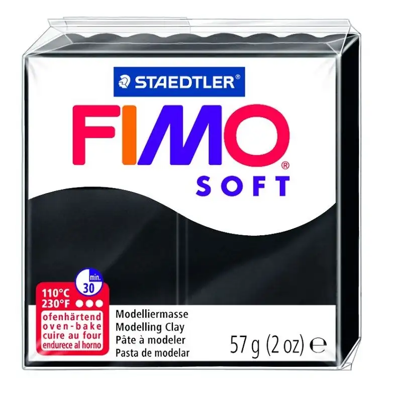 Voolimismass FIMO SOFT 57g, must (kogus 2 tükki)