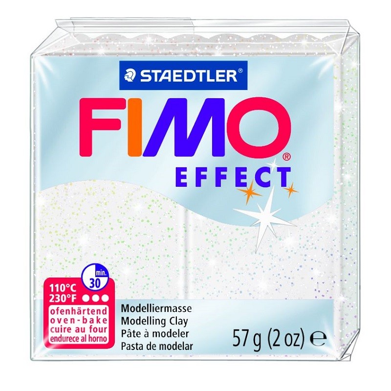 Voolimismass FIMO EFFEKT, 57g, sädelev valge