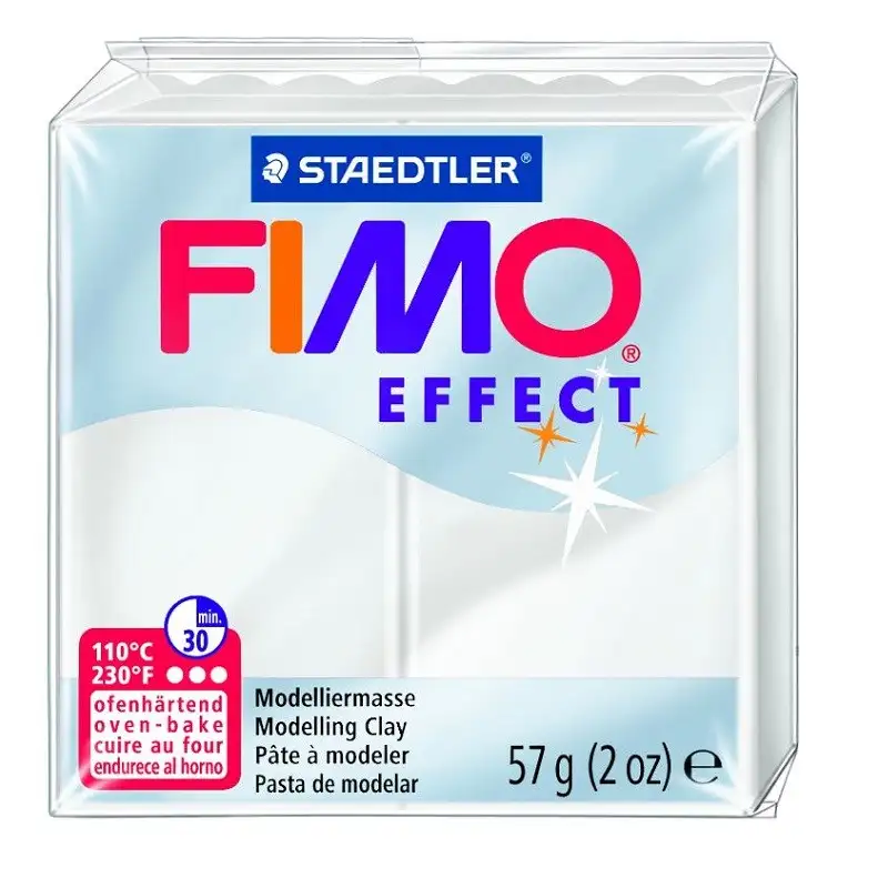 Voolimismass FIMO EFFEKT, 57g, läbikumav valge (kogus 2 tükki)