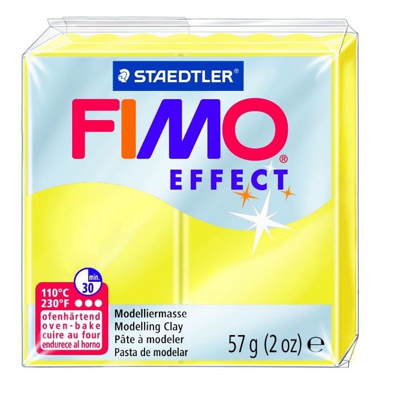 Voolimismass FIMO EFFEKT, 57g, läbikumav kollane