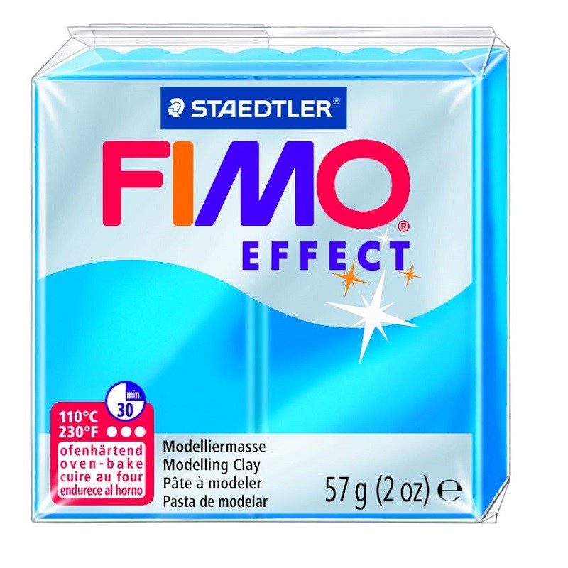 Voolimismass FIMO EFFEKT, 57g, läbikumav sinine (kogus 2 tükki)