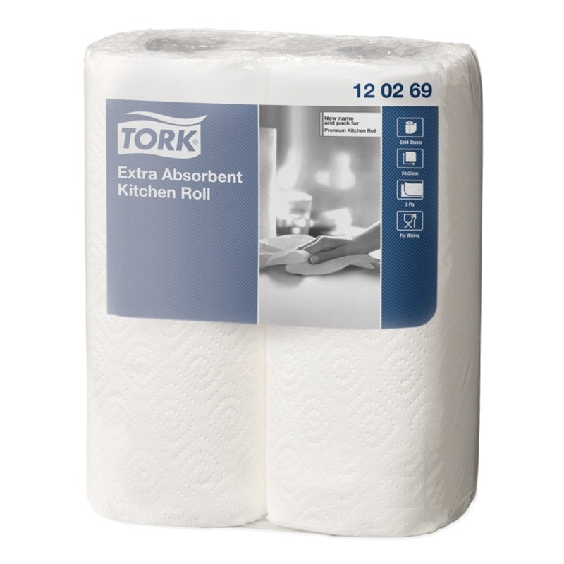 Rullpaberrätikud TORK Premium 2-kih, 24x15.4m, 64 lehte, valge, 2 tk
