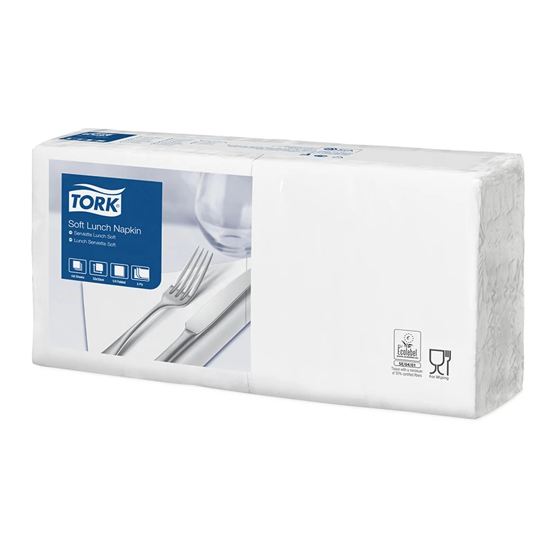 Salvrätikud TORK SOFTLUNCH, 3kih, 33x32.6cm, 150lehte, valge