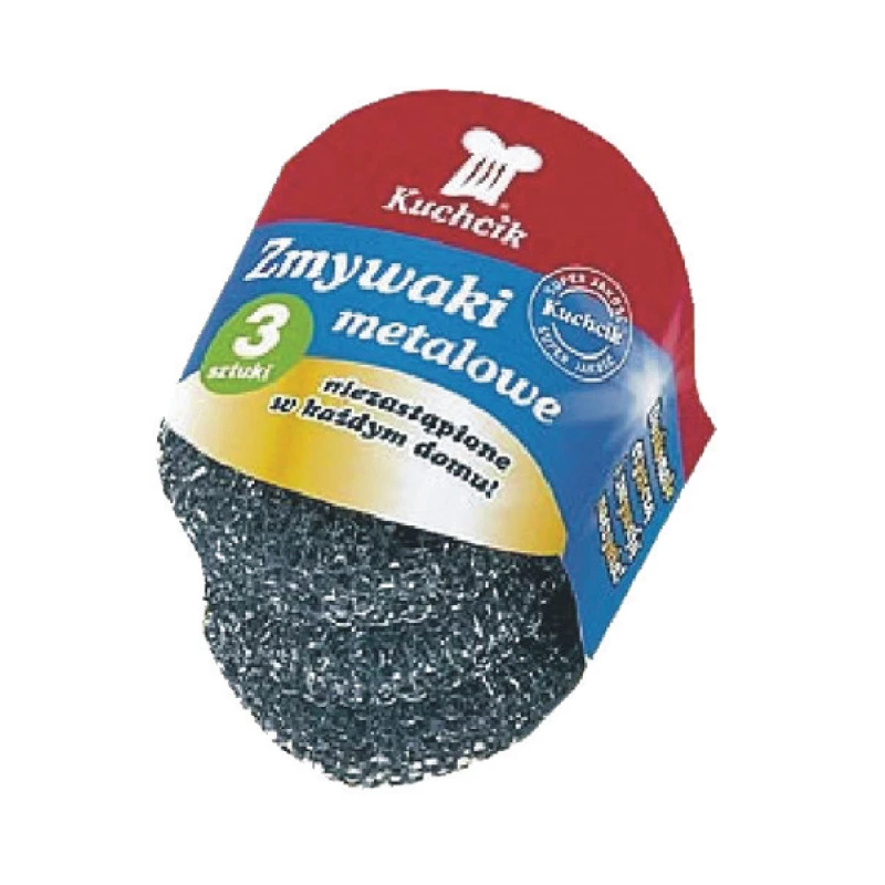 Küürimiskäsn metallist Kuchcik, 3 tk (kogus 2 pakki)