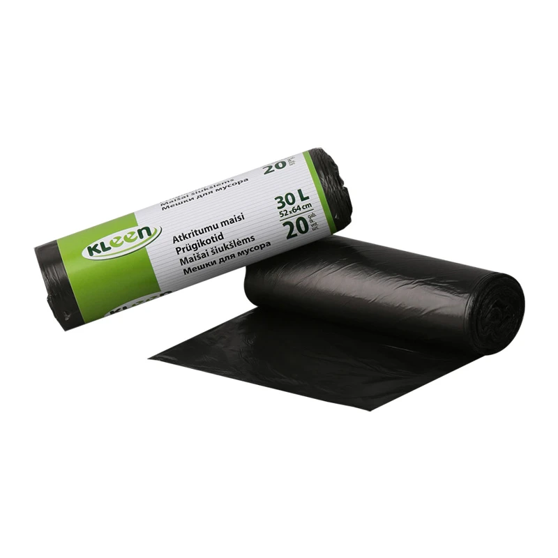 Prügikotid Multipack 30L, 30tk, 10mic, HDPE, 50x60cm, must 30