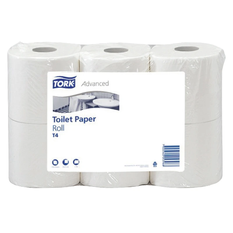Tualettpaber Tork Low Weight T4 28mx10cm, 2-kihil, valge, 8 tk 110237 (kogus 2 pakki)