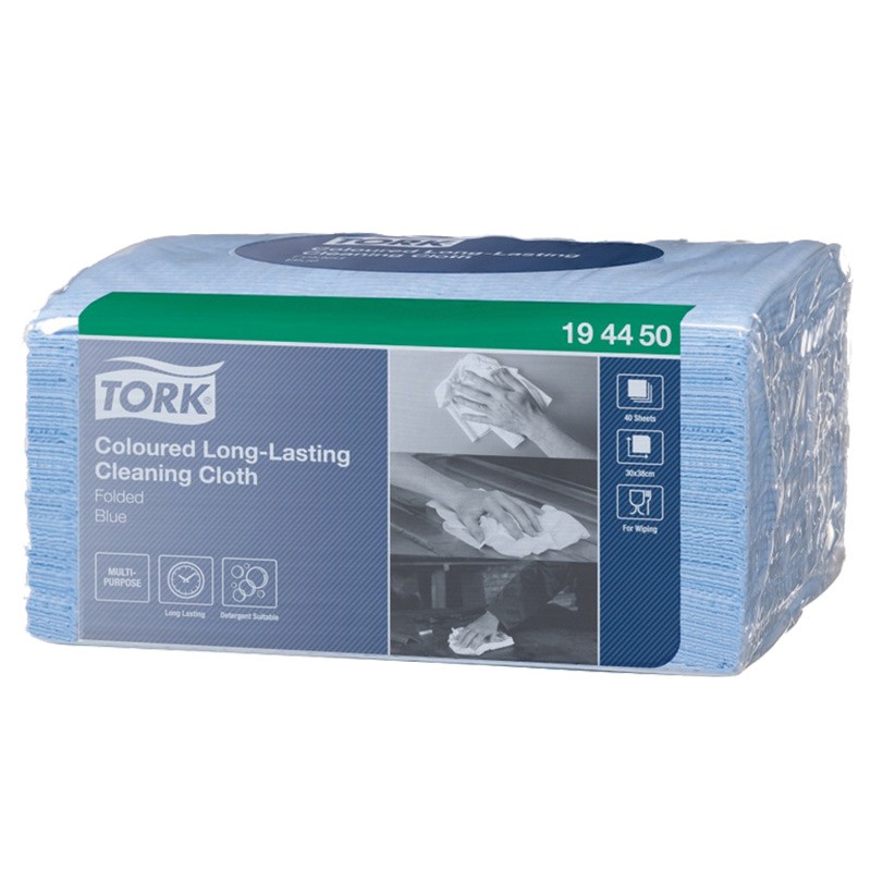 Puhastuslapid TORK Premium W8, 38x30cm, pakendis 40tk,sinine