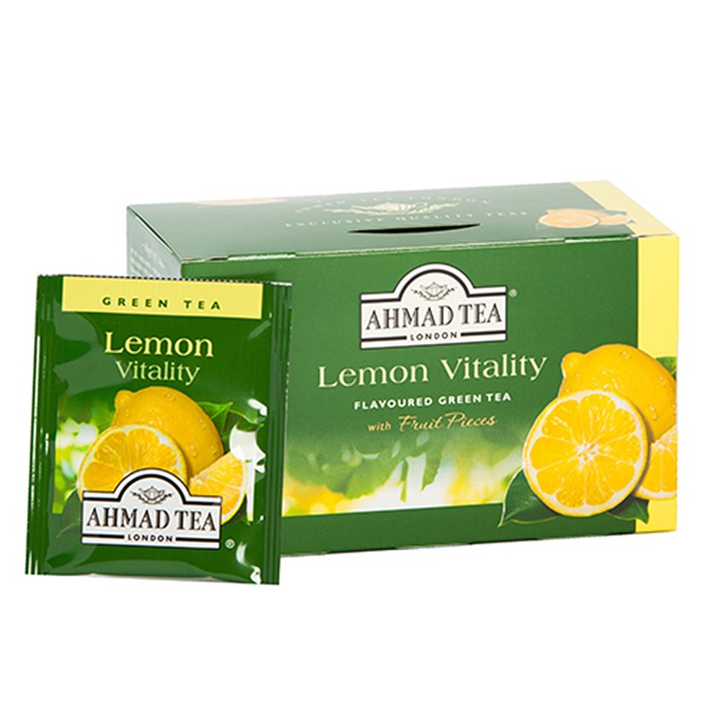 Tee Ahmad Alu Green Lemon, sidruni, 20tk (kogus 2 tükki)