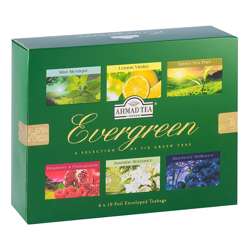 Tee Ahmad Evengreen Selection, roheline tee komplekt, 60tk