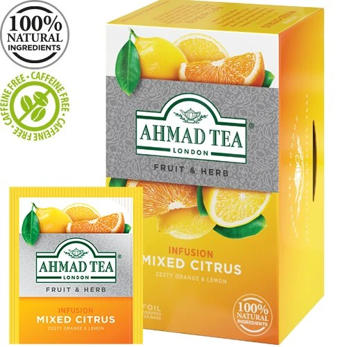 Tee Ahmad puuviljatee tsitrused,  20pk x 2 g fooliumis