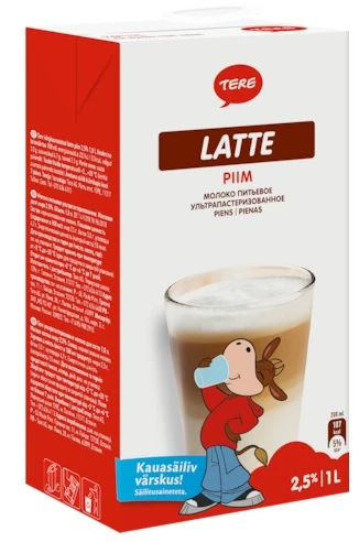 Piim Tere Latte 2,5% 1L (kogus 2 tükki)