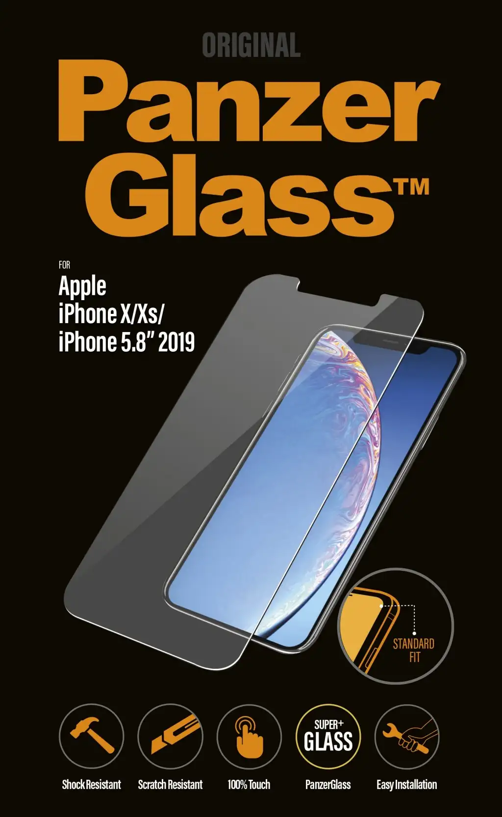 PanzerGlass | 2661 | Screen Protector | iPhone | X/XS | Tempered glass | Transparent