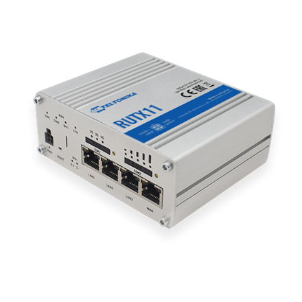 Industrial Router 4G LTE Cat6 DualSIM | RUTX11 | 802.11ac | 867 Mbit/s | 10/100/1000 Mbit/s | Ethernet LAN (RJ-45) ports 4 | Mesh Support No | MU-MiMO Yes | 4G | Antenna type 2xSMA for LTE, 2xRP-SMA for WiFi, 1xRP-SMA for Bluetooth, 1xSMA for GNSS | 1 | 24 month(s)