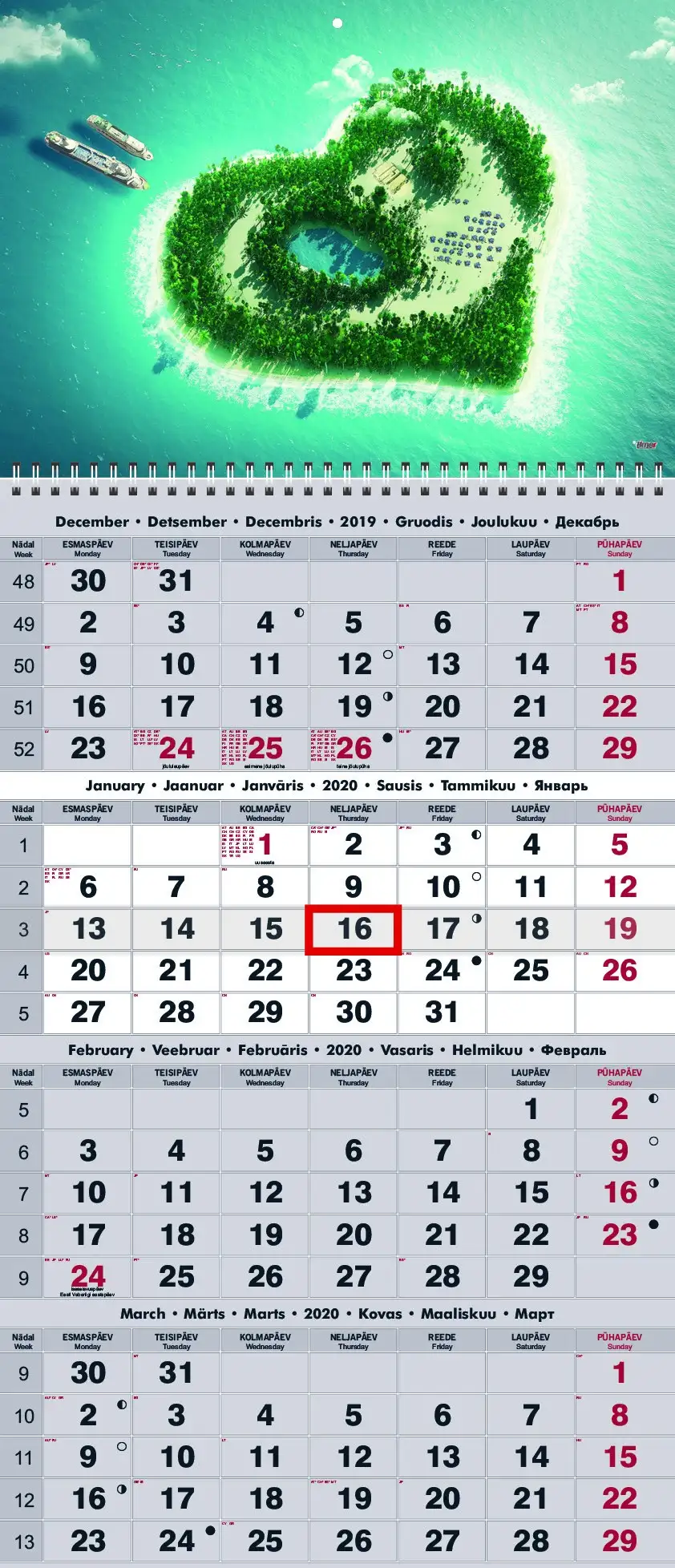 2911300005, Seinakalender Quattro nr.5