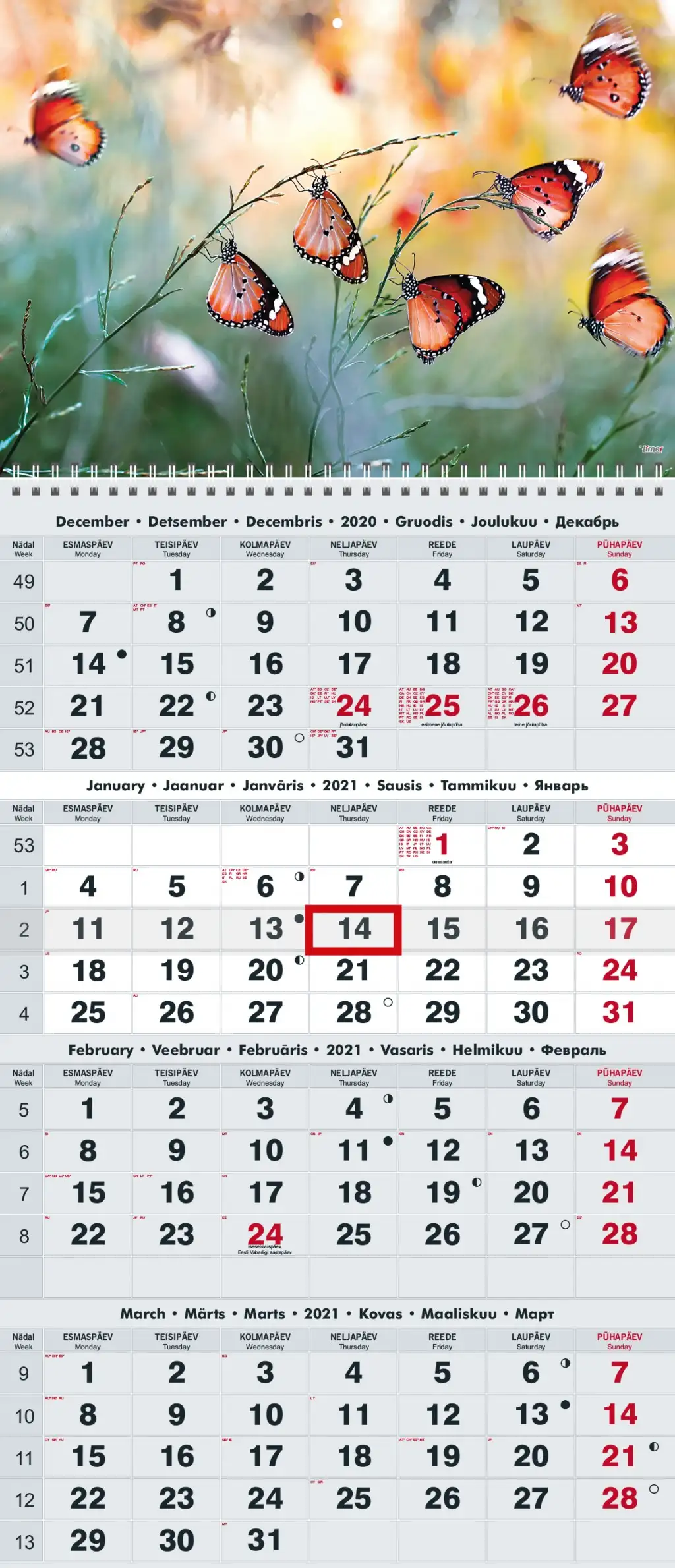 2911300016, Seinakalender Quattro nr.16