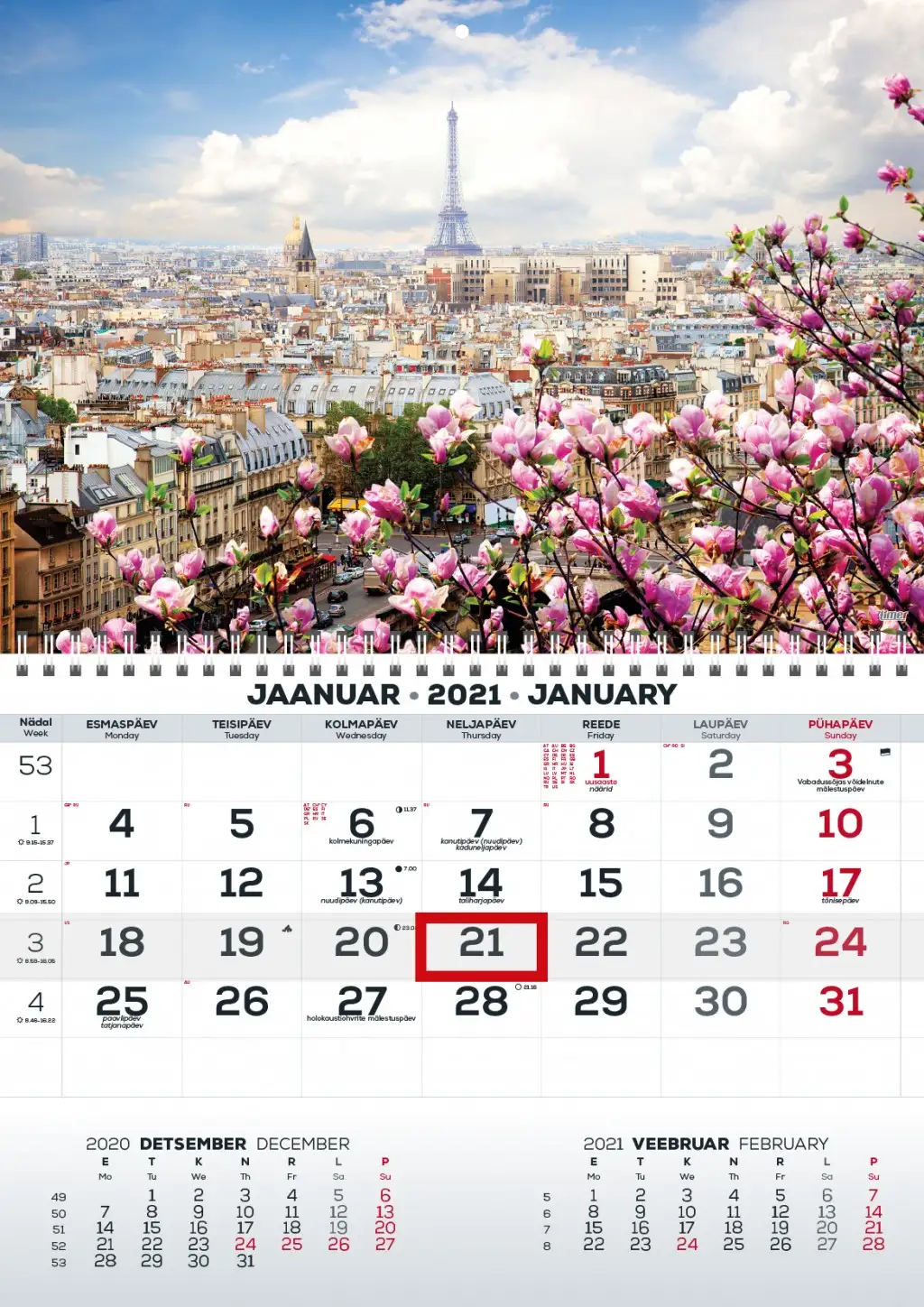 2911050010, Seinakalender Mono pilt 10