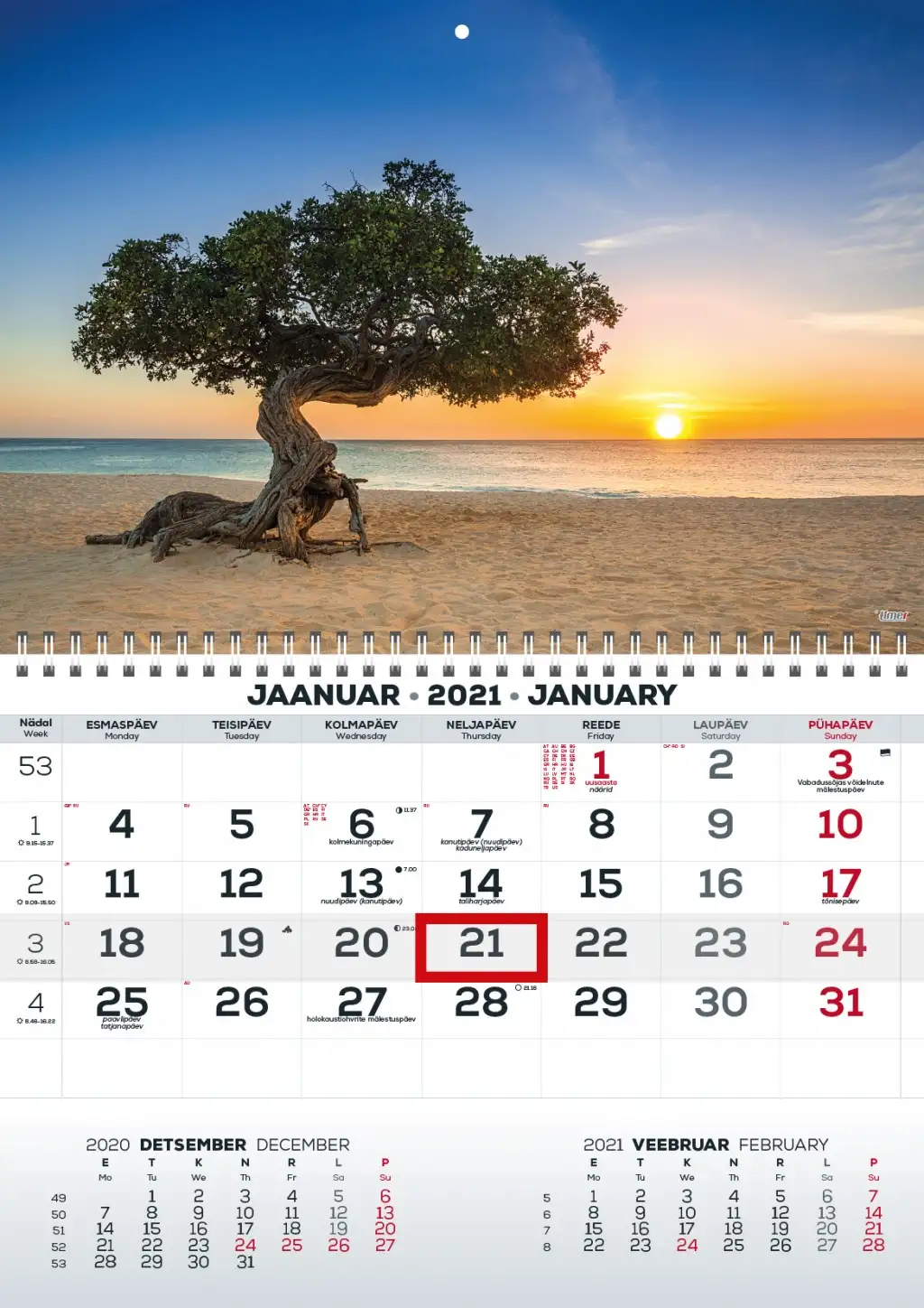 2911050013, Seinakalender Mono pilt 13