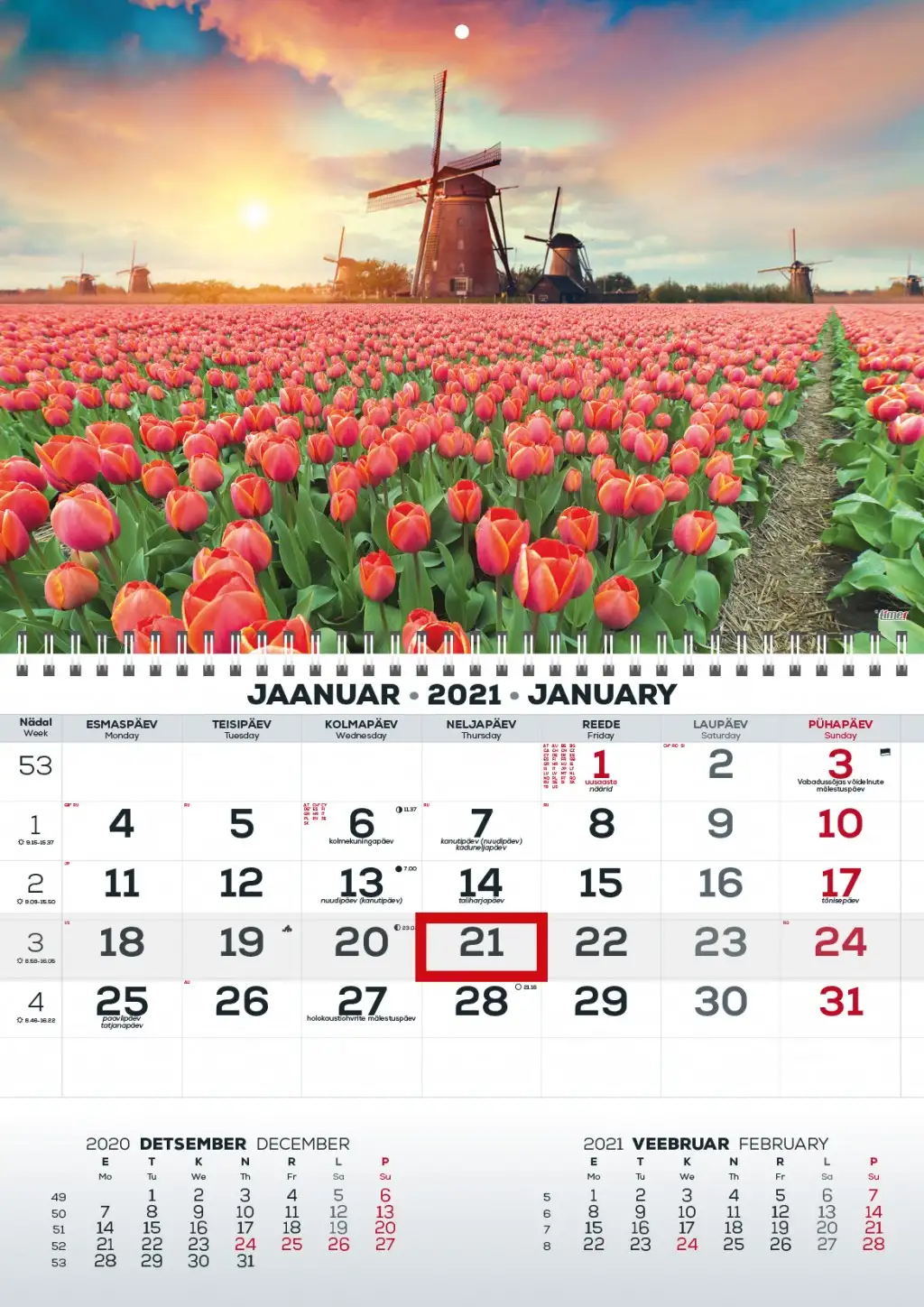 2911050017, Seinakalender Mono pilt 17