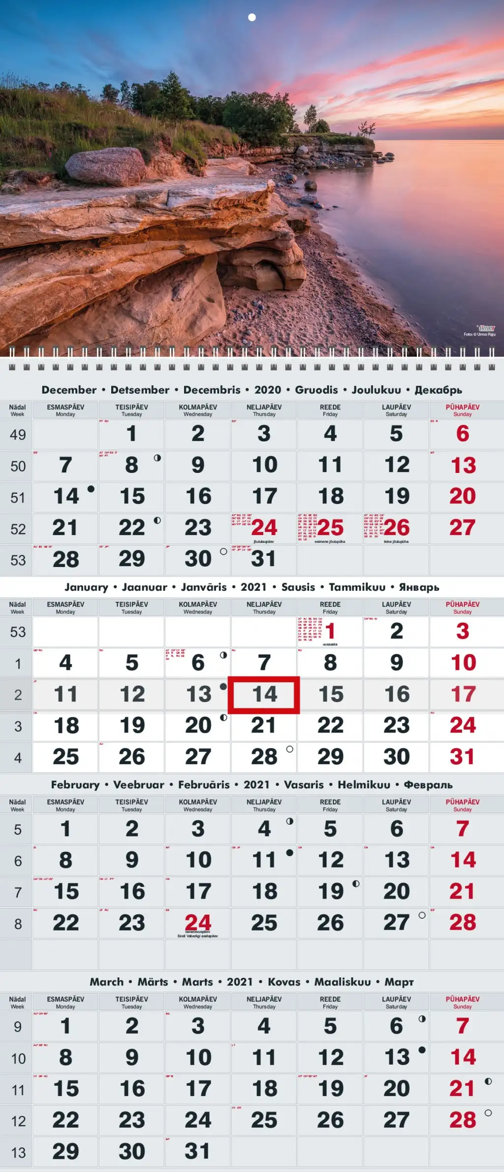 2911300001, Seinakalender Quattro nr.1