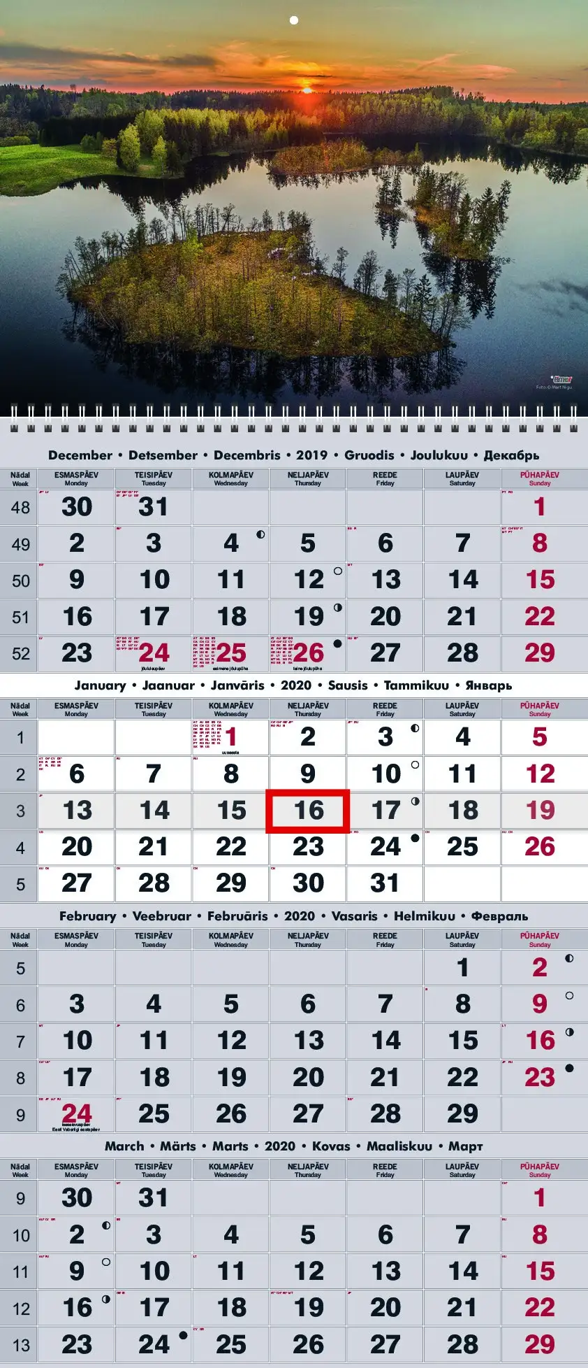 291100003, Seinakalender Quattro nr.3