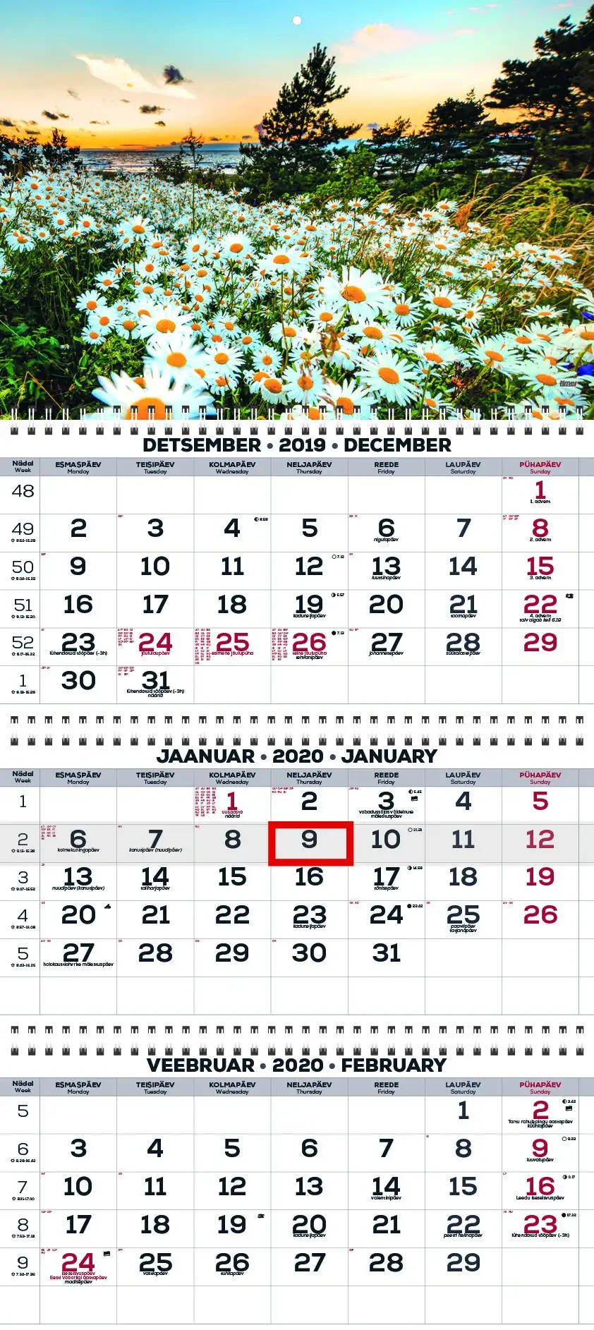 2911210004, Seinakalender Trio Extra pilt 4