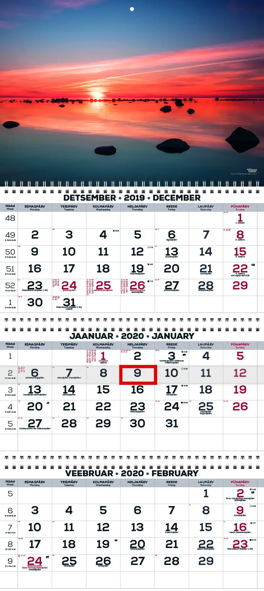 2911210013, Seinakalender Trio Extra pilt 13