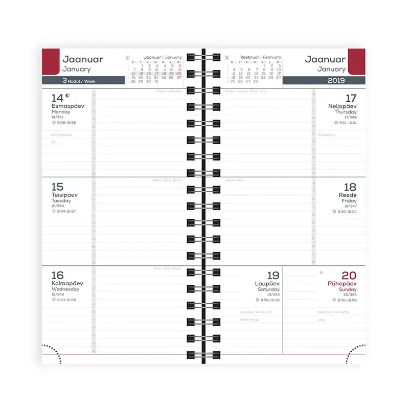 2912735000, Midimärkmik Spirex Nädal H, sisu