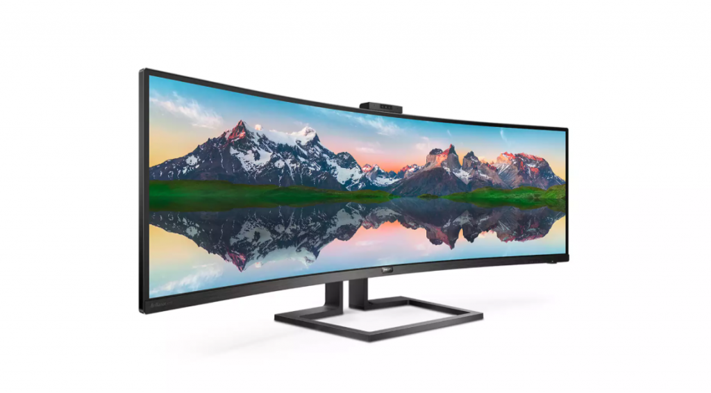 Philips | SuperWide curved LCD display | 499P9H/00 | 48.8 " | VA | Dual QHD | 32:9 | 70 Hz | 5 ms | 5120 x 1440 pixels | 450 cd/m² | Headphone out | HDMI ports quantity 2 | Black