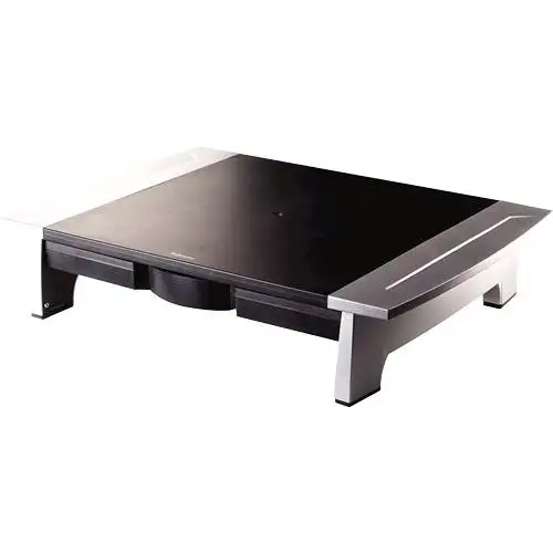 Fellowes Office Suites 71,1 cm (28") Laud Must, Hõbe