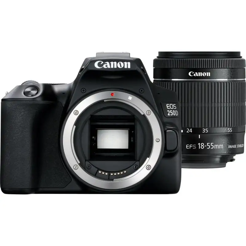 Canon | EOS 250D + 18-55mm Kit | Megapixel 24.1 MP | Image stabilizer | ISO sensitivity (max) 256000 | Wi-Fi | Video recording | Manual | CMOS | Black